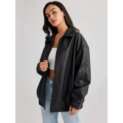 Oversized Leather Jacket