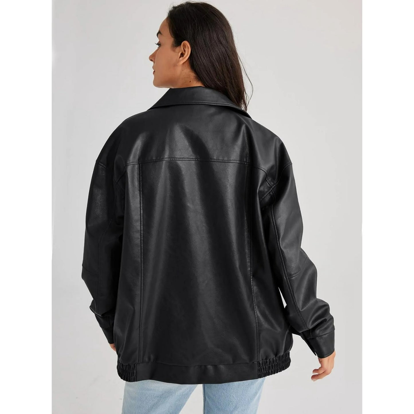 Oversized Leather Jacket